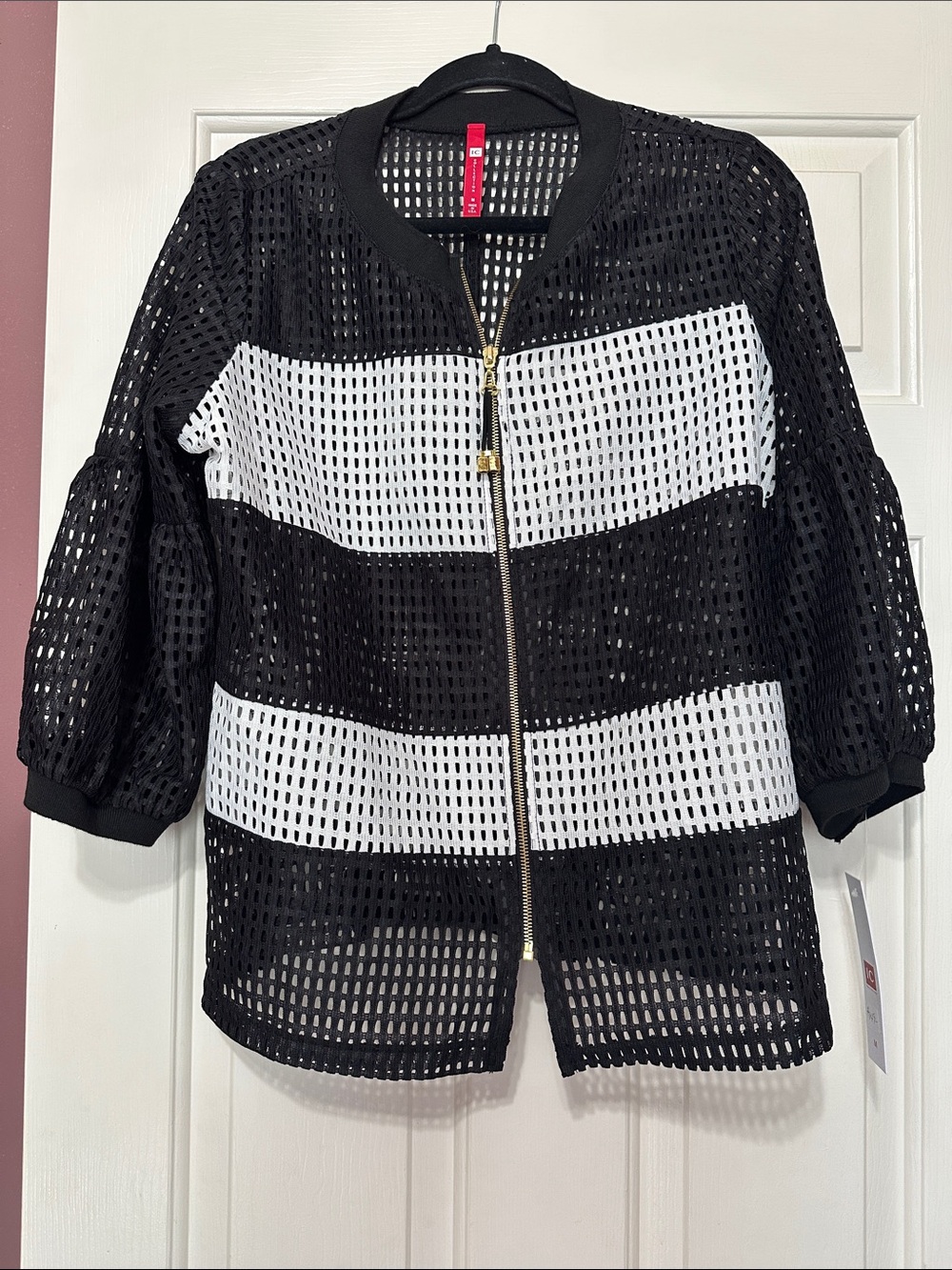 Women's Black & White Mesh Jacket